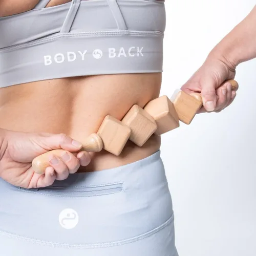 Miniatura 4 de Body Back Paquete de rodillos para pies y cuerpo, masajeador de pies de madera y rodillo corporal para fascitis plantar, reducción de celulitis