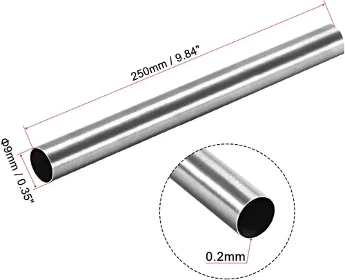 Miniatura 2 de uxcell Tubo recto inconsútil de la longitud del grueso 820.2 ft m de la pared de la tubería 29.5 ft m OD 0.7 ft m del acero inoxidable 304