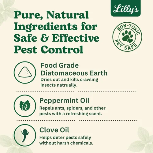 Miniatura 4 de Tierra de diatomeas de grado alimenticio con aceite de menta para insectos Polvo de control de plagas de interior para chinches, cucarachas