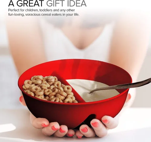 Miniatura 8 de Just Solutions Crunch - Cuenco para cereales antiempañamiento, mantiene los cereales crujientes, sin BPA, apto para microondas, helado, cobertura