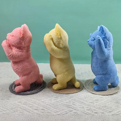 Miniatura 2 de Molde de silicona para gatos, molde grande de resina 3D para gatos, moldes de silicona para resina epoxi, fabricación de jabón de velas, yeso