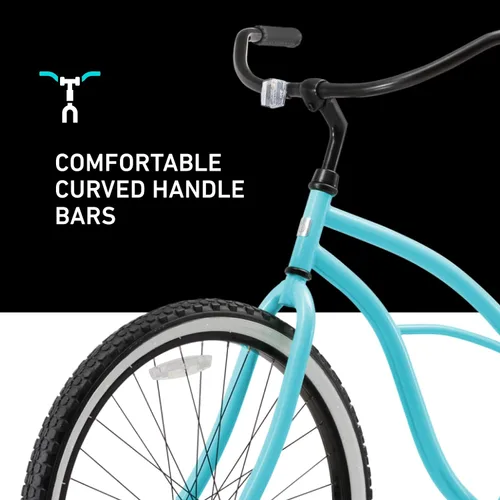 Miniatura 3 de sixthreezero Around The Block - Bicicleta de playa para mujer Azul verde azulado con asiento negro/puños