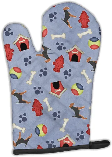 Miniatura 125 de Caroline's Treasures BB4872OVMT - Guante de horno de Navidad Affenpinscher resistente al calor, grueso para sartenes calientes y horno, manopla