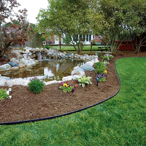 Miniatura 6 de EasyFlex Borde de paisaje con estacas de anclaje adicionales, 4.5 pulgadas. Borde de jardín de plástico de 20 pies, kit de borde superior recto
