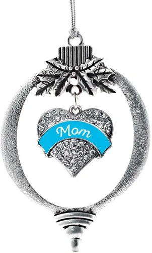 Miniatura 26 de Inspired Silver - Red Merry - Adorno de Navidad plateado - Adorno de árbol de Navidad con dije de corazón con circonita cúbica - Decoración colgante