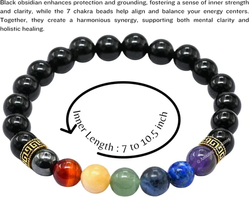 Miniatura 373 de Amazing Gemstone Crystal Bracelet for Women Men's Gifts - Protection Healing Crystal Bracelet - 8mm Gemstone Beaded Stretchable Bracelet Pulseras