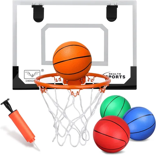 Pro Mini juego de aros de baloncesto para interiores para puerta, aro de baloncesto de montaje en pared para oficina al aire libre, borde volcado