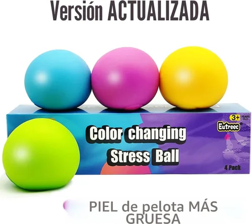 Miniatura 2 de Juguetes de bolas antiestrés que cambian de color, juguetes sensoriales para apretar, bolas blandas para adolescentes, niños y adultos, bolas