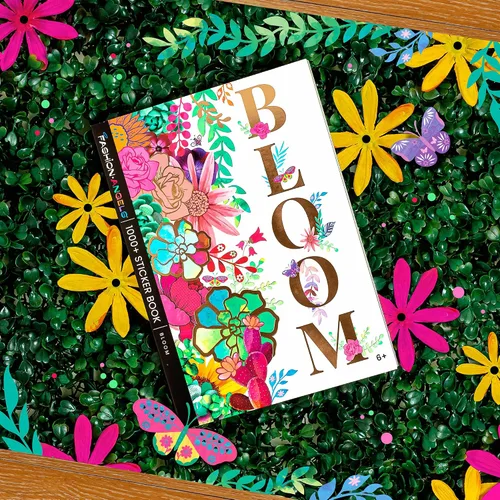 Miniatura 6 de Fashion Angels Más de 1,000 cuadernos de calcomanías Bloom, incluye divertidas y coloridas calcomanías de flores para manualidades, ideal