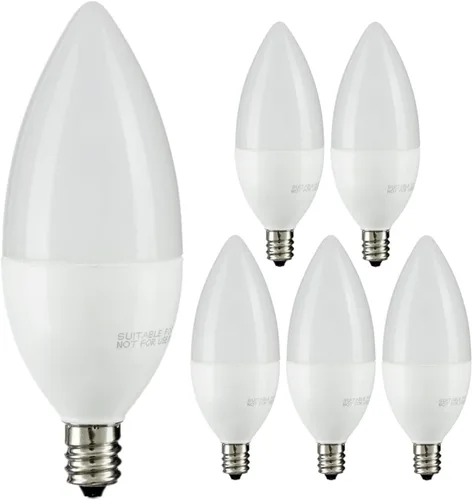 Miniatura 8 de Paquete de 6 bombillas LED CTF/LED/7W/927/6PK E12 para candelabro, punta torpedo esmerilada regulable, 2700 K blanco cálido, 7 W