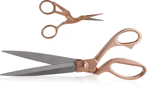 Miniatura 11 de eZthings®, tijeras resistentes tapizadas de 12" para cortes artísticos y confección de manualidades, tapetes. Plata de 10.5 pulgadas