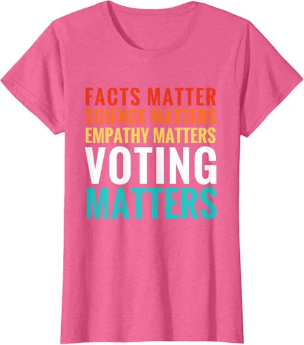 Miniatura 45 de Facts Matter Science Matters Voting Matters - Camiseta demócrata liberal, Negro, S