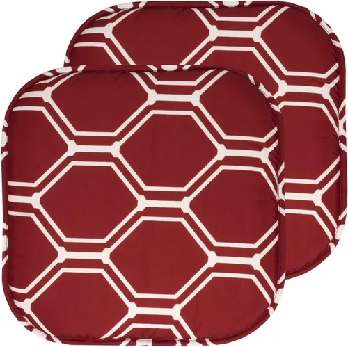 Miniatura 119 de Sweet Home Collection Cojines de espuma viscoelástica para silla, antideslizantes, diseño de panal de abeja, 16 x 16 pulgadas, paquete de 2