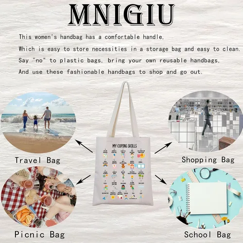 Miniatura 6 de My Coping Skills - Bolsa de mano con alfabeto, regalo de salud mental, consejero escolar, regalo para el cuidado personal, regalo para psicólogo