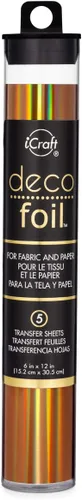 Miniatura 7 de iCraft Hojas de transferencia de papel de aluminio Deco 6 "X12" 5/Pkg-Bronce