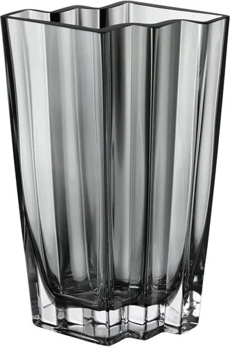 Miniatura 10 de Jarrón de cristal, amatista, diseño cheurón, 5.5 pulgadas de altura, resistente, fabricado en Europa, por Barski
