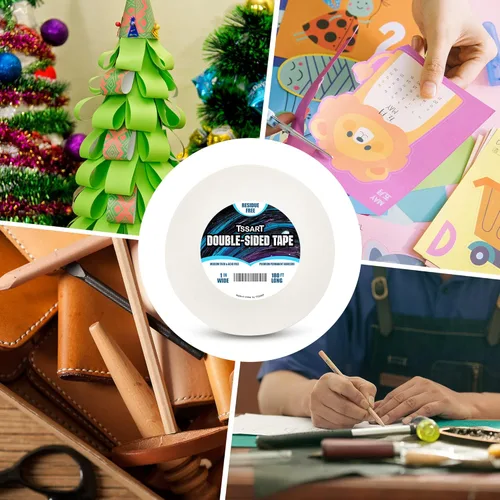 Miniatura 7 de Cinta de Doble Cara Ultra Fina Permanente - Cinta Adhesiva Pegajosa de Doble Cara para Artes, Manualidades, Fotografía, Álbum de Recortes, Rasgón a