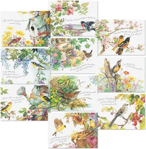 Current Nature's Serenade Religious Thinking of You - Juego de tarjetas de felicitación de amistad, paquete económico de 20 tarjetas con sobres