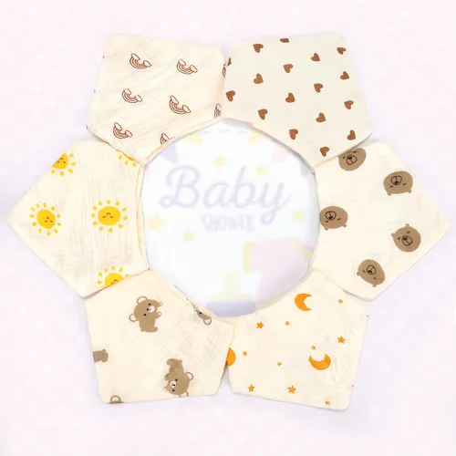 Miniatura 9 de Accmor Muslin Baby Bibs, Soft Baby Bandana Drool Bibs for Baby Girls Boys, Bib for Drooling Teething