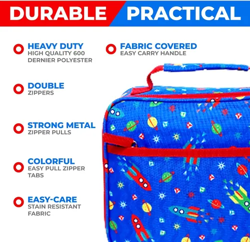 Miniatura 3 de Lonchera para niños, bolsa térmica para guardería infantil,jardín de niños, preescolar, cajas de contenedores para bocadillos,almuerzos, sin BPA