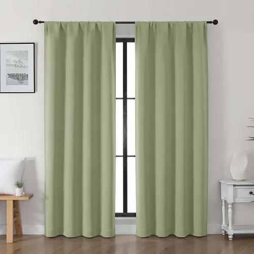 Miniatura 142 de Gwine Cortinas opacas para dormitorio, 54 pulgadas de largo, paneles de cortina de ventana con aislamiento térmico y reducción de ruido, cortinas