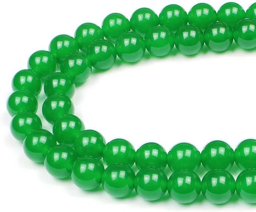 Miniatura 24 de MJDCB Cuentas sueltas redondas de jade rojo natural para hacer joyas, pulseras y collares DIY (6mm)