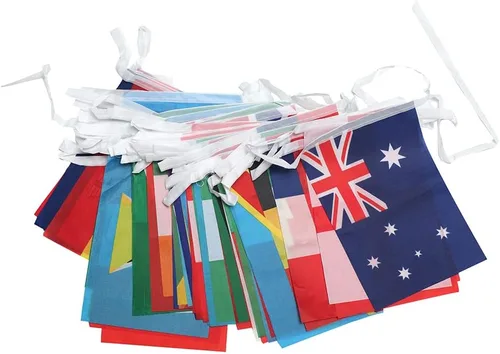 Miniatura 5 de Banderas de 100 países, bandera nacional de cadena internacional, bandera de países del mundo en todos los continentes, eventos deportivos