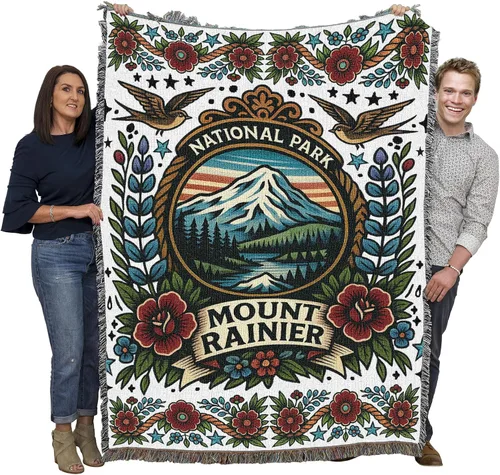 Miniatura 14 de Pure Country Weavers Manta del Parque Nacional Acadia, manta de tapiz de algodón para regalo, fabricada en los Estados Unidos, 72 x 54 pulgadas