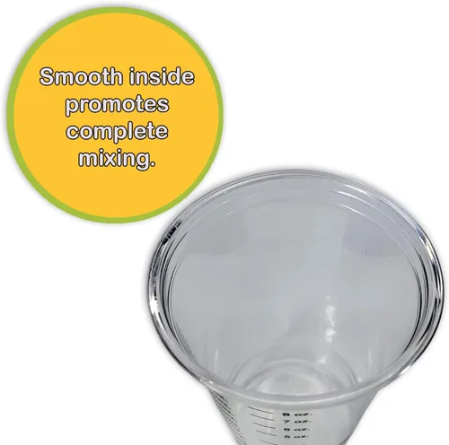Miniatura 5 de 20 vasos de plástico transparente graduados desechables de 8 onzas para mezclar pintura, manchas, epoxi, resina
