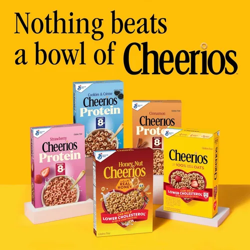 Miniatura 8 de Chocolate Cheerios, Cereal de desayuno sin gluten saludable para el corazón, hecho con avena de grano entero, tamaño familiar, 19.2 onzas