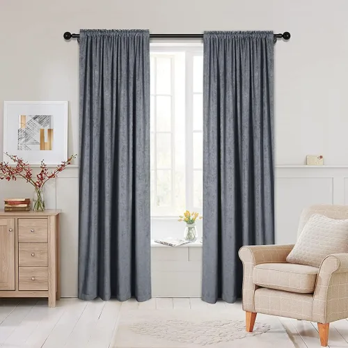 Miniatura 31 de Cortinas de doble cara de felpilla para cortina de cocina, cenefa para sala de estar