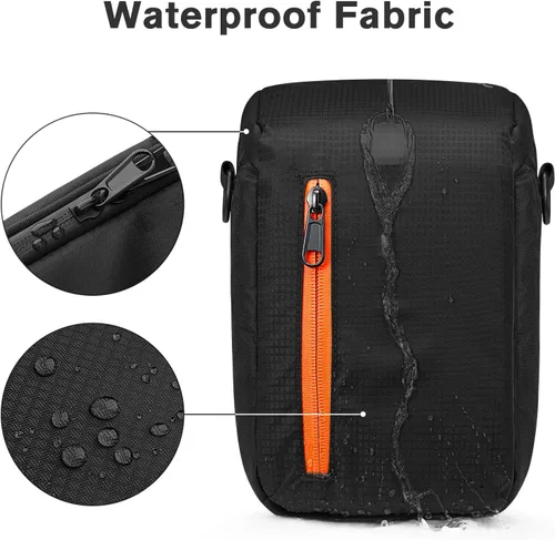 Miniatura 4 de S-ZONE - Bolsa impermeable para cámara con inserto para lentes, estuche cúbico compatible con Nikon, Canon Negro