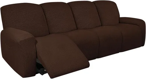 Miniatura 11 de vctops Fundas elásticas resistentes al agua, para sofá reclinable, suaves y lisas, con correa elástica antideslizante, protector de muebles
