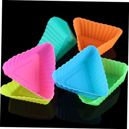 Miniatura 7 de Moldes de silicona para magdalenas triangulares, mini velas de silicona para tartas, molde para tartas de chocolate, tazas de papel, molde