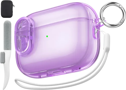 Miniatura 66 de Valkit Funda compatible con AirPods Pro, transparente con kit de limpieza, funda protectora de TPU suave para AirPods Pro Gen 2nd/1st 2023/2022/2019
