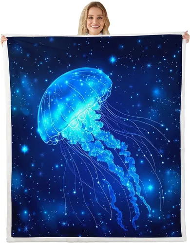 Miniatura 11 de Erosebridal Manta de cama para niños con estampado de consola de videojuegos moderna, manta de felpa suave con botones de acción rosa y azul, manta