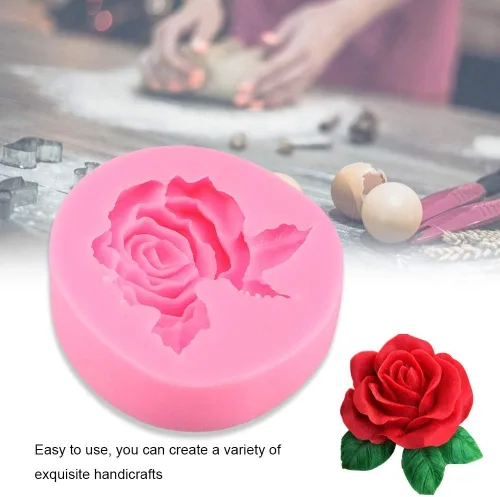 Miniatura 8 de Rose forma silicona pastel fondant chocolate haciendo herramienta de decoración accesorio para hornear