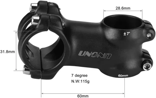 Miniatura 2 de BESNIN Vástago de bicicleta de 31.8 grados, vástago de MTB de 7 grados 60/70/80/90/100/110/5.118 in para bicicleta de montaña, bicicleta