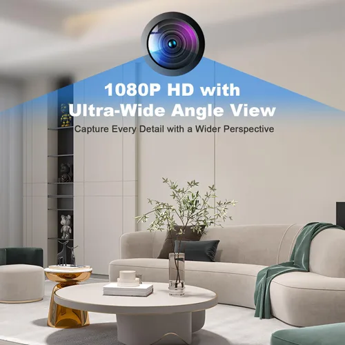 Miniatura 6 de Mini cámara WiFi 2.4G para casa de gato con calefacción (uso enchufable), 1080P HD, visión nocturna, detección de movimiento, ultra gran angular
