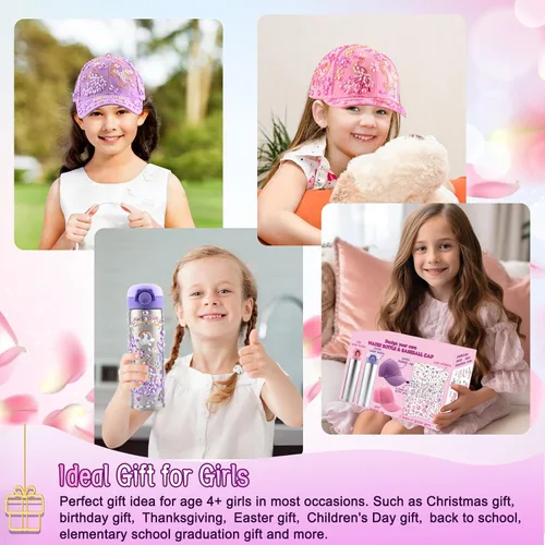 Miniatura 6 de Regalos para niñas de 5, 6, 7, 8, 9, 10, 11 años, regalos de cumpleaños para niñas de 4 a 12 años, decora tu propia botella de agua con calcomanías