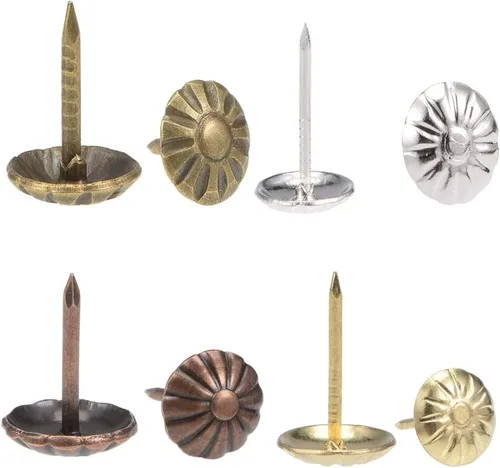 Miniatura 11 de 5 piezas de herramientas de tachuelas para tapicería, martillo de tapicería de doble cara con 2 cabezas de goma de repuesto, elevador de tachuelas