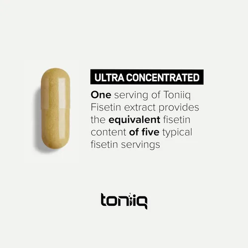 Miniatura 5 de Toniiq Fisetina de ultra alta pureza de 500 mg – 98% + suplemento de fisetina purificada y biodisponible Higly con aceite MCT para absorción