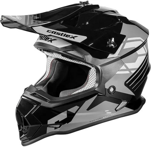 Miniatura 10 de Castle X CX200 - Casco de moto Sector (Negro - Pequeño)