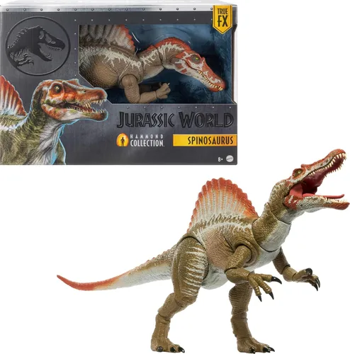 Miniatura 10 de Mattel Jurassic World Hammond Collection - Figura de acción, estegosaurio del parque jurásico del mundo perdido, juguete de dinosaurio grande