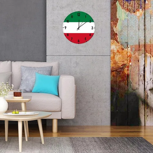 Miniatura 612 de Cheyan Reloj de pared con bandera de Canadá de 12 pulgadas, silencioso, sin tictac, de PVC, funciona con pilas, reloj redondo decorativo, regalo