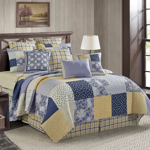 Miniatura 12 de Virah Bella Juego de ropa de cama King Lodge de 3 piezas, juego de edredón reversible rústico con fundas de almohada decorativas, panel familiar