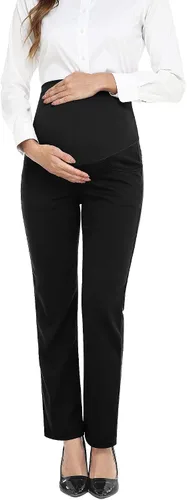 Miniatura 5 de PACBREEZE Pantalones de maternidad para mujer, para el trabajo, embarazo, casual, elásticos, rectos, con bolsillos