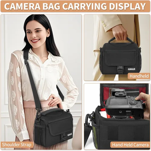 Miniatura 8 de Bolsa de transporte para cámara, estuche anti-choque con cubierta impermeable para lluvia compatible con Canon EOS R50 M50 Powershot SX540 SX70
