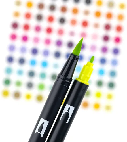 Miniatura 5 de Tombow 56185 Marcadores de Arte de Pincel Dual, Brillantes, Paquete de 10. Marcadores Mezclables, de Pincel y Punta Fina
