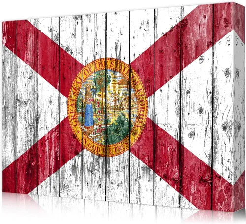 Miniatura 25 de DECORARTS - Arte de pared rústico de la bandera del estado de Arizona, fabricado en Estados Unidos, impresión de lienzo giclée de archivo, lienzo